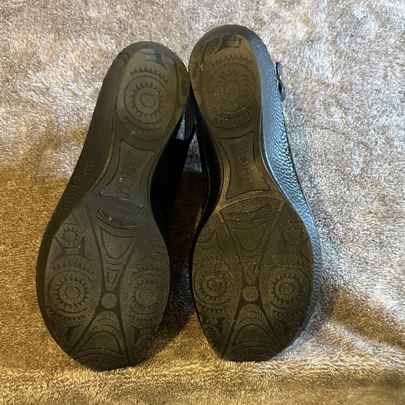 Born Black Perforated Leather Slingbacks - Picture 3 of 4